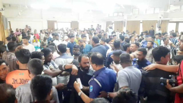 Scuffle during symbol allocation conference room vandalized.jpg