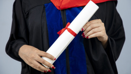 person holding a degree