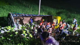 7 die as rice-laden truck falls into ditch in Daudkandi