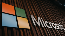 Microsoft logo on office