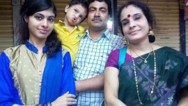 Ganapati Chakrabarty, 65, his wife, Pritilata Chakrabarty, 50, and their daughter, Agami Chakrabarty, 25, were killed on the roof, while their son, Priyam, 12, was killed on a bed inside the house, the police commissioner said at a press briefing at his office this morning. Photo: Collected