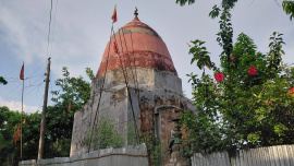 The single-domed temple in Balarhat village of Phulbari upazila is a protected archaeological monument. Photo: Star