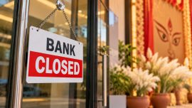 Bank Closed Amid Festive Decorations.png