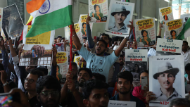 Cockroach Janta Party (CJP) attend a protest demanding the resignation of India's Chief Election Commissioner.png