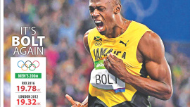 Usain Bolt, Rio Olympics 2016, racing, victory on 200m, Jamaican superstar