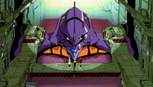 A scene from the Neon Genesis Evangelion anime 