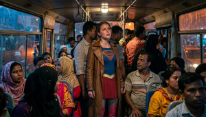 Supergirl takes on Dhaka buses — and it ends exactly as you'd expect