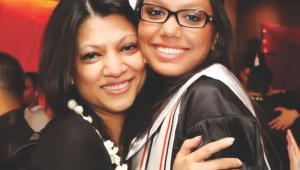 Abinta Kabir with her mother