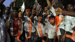 Volunteers of Bajrang Dal