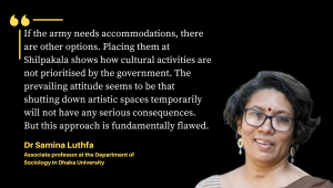 Shilpakala Academy under army control