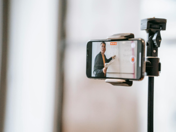 Phone webcam online class