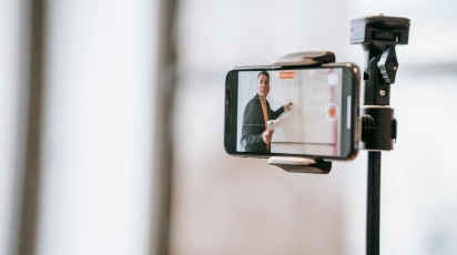 Phone webcam online class