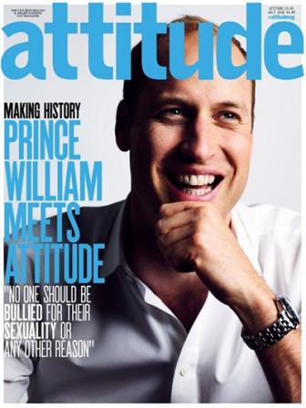 Attitude, gay magazine, UK gay magazine, Prince William, UK gay magazine cover