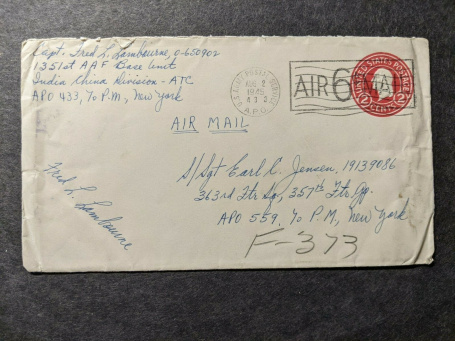 1.	An envelope sent from APO 433 in Dhaka to New York during the Second World War, offering a glimpse into the postal network that connected American soldiers stationed in Dhaka with the United States. Photo: Collected