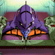 A scene from the Neon Genesis Evangelion anime 