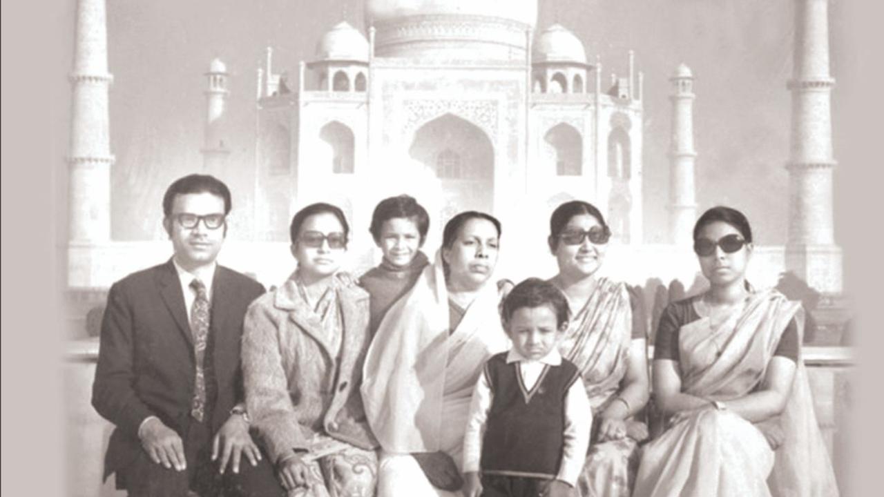 Anwara Bahar Choudhury with family